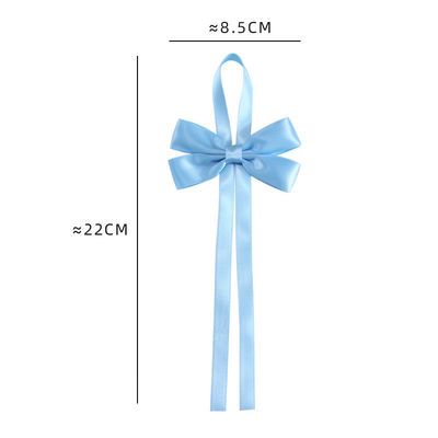 ทอง Pre Tied Satin ริบบิ้น Bow With Elastic Loop Satin ริบบิ้น สําหรับการบรรจุของขวัญ