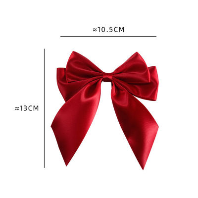 ทอง Pre Tied Satin ริบบิ้น Bow With Elastic Loop Satin ริบบิ้น สําหรับการบรรจุของขวัญ