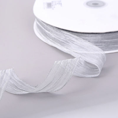 กล่องของขวัญ 25 มิลลิเมตร Organza ริบบิ้น เกาหลี 2.5 ซม Sheer Wired ริบบิ้น