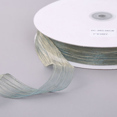 กล่องของขวัญ 25 มิลลิเมตร Organza ริบบิ้น เกาหลี 2.5 ซม Sheer Wired ริบบิ้น