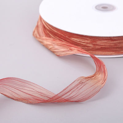 กล่องของขวัญ 25 มิลลิเมตร Organza ริบบิ้น เกาหลี 2.5 ซม Sheer Wired ริบบิ้น
