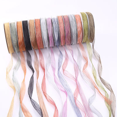 กล่องของขวัญ 25 มิลลิเมตร Organza ริบบิ้น เกาหลี 2.5 ซม Sheer Wired ริบบิ้น