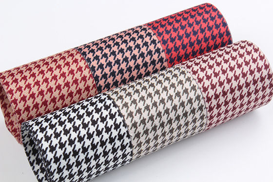 40mm Double Face Polyester Hound Stooth ริบบิ้น สําหรับการทํากระดานกระดานและตกแต่งเสื้อผ้า