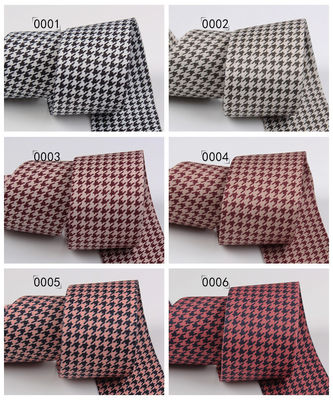 40mm Double Face Polyester Hound Stooth ริบบิ้น สําหรับการทํากระดานกระดานและตกแต่งเสื้อผ้า