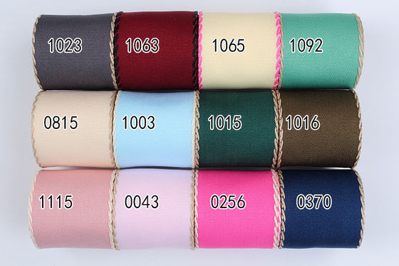 10 มิลลิเมตร-38 มิลลิเมตร สายพอลิเอสเตอร์ ริบบอนเนื้อหอม ISO9001 แบบแข็ง