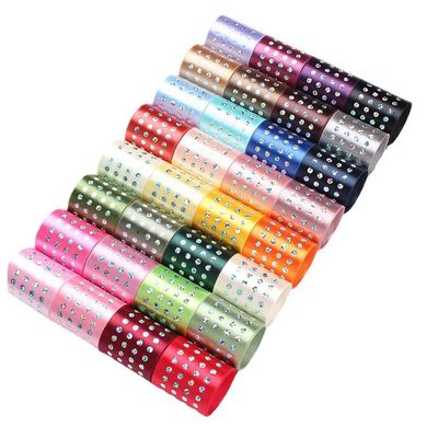 ใบหน้าเดียว Diamond Poly Satin ริบบิ้น 5mm-50mm พอลิเอสเตอร์ สันติบอน