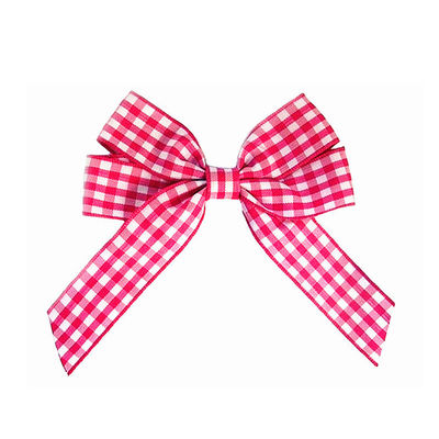 วันเกิด สีแดง Satin Bow โพลีเอสเตอร์ สีเหลือง Satin Bow สําหรับงานฝีมือ
