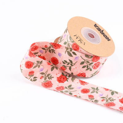 2.5cm-4cm พอลิเอสเตอร์ริบบอน ดับเบิ้ลหน้า Weave Edge Packing ริบบิ้น