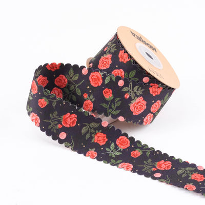 2.5cm-4cm พอลิเอสเตอร์ริบบอน ดับเบิ้ลหน้า Weave Edge Packing ริบบิ้น