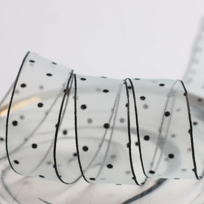 10mm-60mm Dot Velvet Wired ริบบิ้น กระเบื้องกระเบื้องกระเบื้องกระเบื้องกระเบื้อง