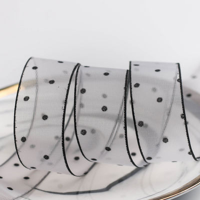 10mm-60mm Dot Velvet Wired ริบบิ้น กระเบื้องกระเบื้องกระเบื้องกระเบื้องกระเบื้อง