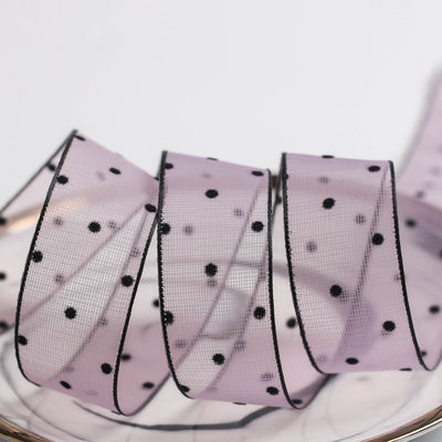 10mm-60mm Dot Velvet Wired ริบบิ้น กระเบื้องกระเบื้องกระเบื้องกระเบื้องกระเบื้อง