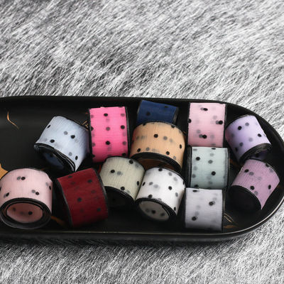 10mm-60mm Dot Velvet Wired ริบบิ้น กระเบื้องกระเบื้องกระเบื้องกระเบื้องกระเบื้อง