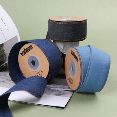 OEM ODM Blue Denim Jeans ริบบิ้น 12mm-38mm ริบบิ้น สําหรับกางเกง