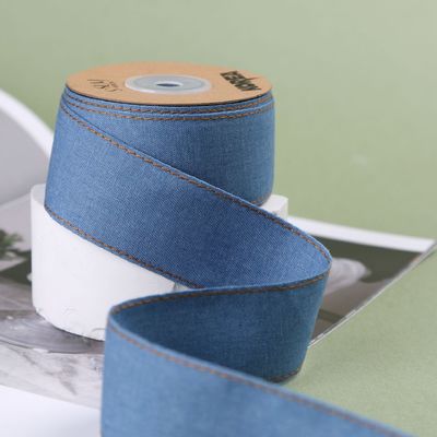 OEM ODM Blue Denim Jeans ริบบิ้น 12mm-38mm ริบบิ้น สําหรับกางเกง
