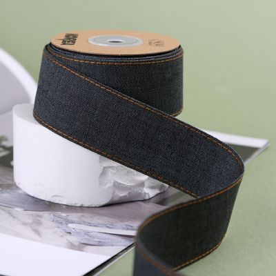 OEM ODM Blue Denim Jeans ริบบิ้น 12mm-38mm ริบบิ้น สําหรับกางเกง