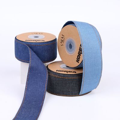OEM ODM Blue Denim Jeans ริบบิ้น 12mm-38mm ริบบิ้น สําหรับกางเกง