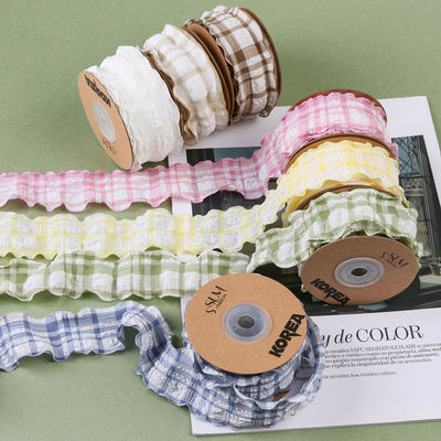 เกาหลี เรตติช สีฟ้าและสีขาว กินแฮมริบอน 38 มม โพลิเอสเตอร์ พองทาร์ตานริบอน