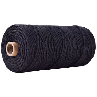สีเขียว 3 สาย สายไนลอนบิด 3 มิลลิเมตร Macrame สายผ้าใบ