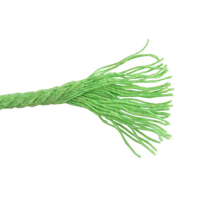 สีเขียว 3 สาย สายไนลอนบิด 3 มิลลิเมตร Macrame สายผ้าใบ