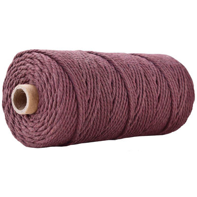 สีเขียว 3 สาย สายไนลอนบิด 3 มิลลิเมตร Macrame สายผ้าใบ