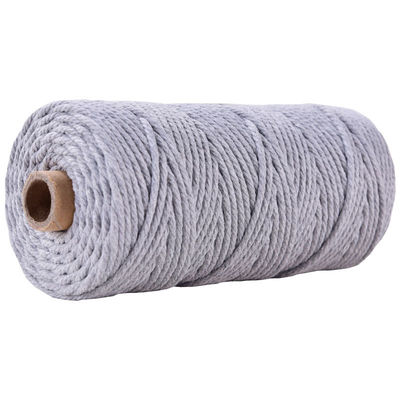 สีเขียว 3 สาย สายไนลอนบิด 3 มิลลิเมตร Macrame สายผ้าใบ