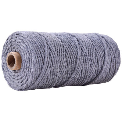 สีเขียว 3 สาย สายไนลอนบิด 3 มิลลิเมตร Macrame สายผ้าใบ