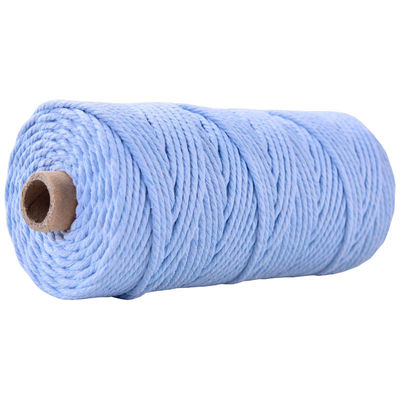 สีเขียว 3 สาย สายไนลอนบิด 3 มิลลิเมตร Macrame สายผ้าใบ