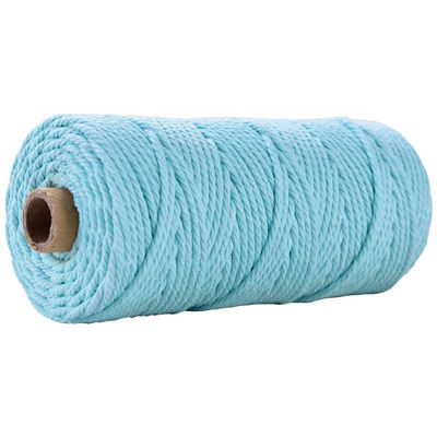 สีเขียว 3 สาย สายไนลอนบิด 3 มิลลิเมตร Macrame สายผ้าใบ
