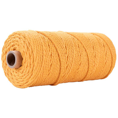 สีเขียว 3 สาย สายไนลอนบิด 3 มิลลิเมตร Macrame สายผ้าใบ