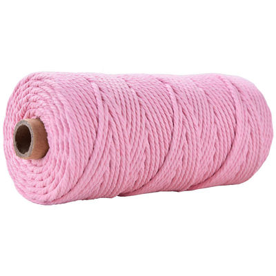 สีเขียว 3 สาย สายไนลอนบิด 3 มิลลิเมตร Macrame สายผ้าใบ