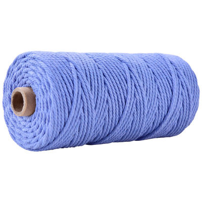 สีเขียว 3 สาย สายไนลอนบิด 3 มิลลิเมตร Macrame สายผ้าใบ
