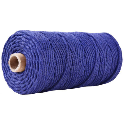 สีเขียว 3 สาย สายไนลอนบิด 3 มิลลิเมตร Macrame สายผ้าใบ