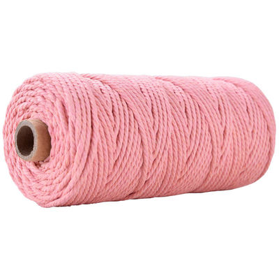 สีเขียว 3 สาย สายไนลอนบิด 3 มิลลิเมตร Macrame สายผ้าใบ