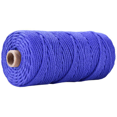 สีเขียว 3 สาย สายไนลอนบิด 3 มิลลิเมตร Macrame สายผ้าใบ