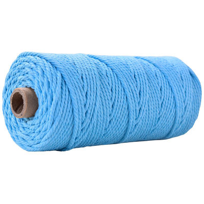 สีเขียว 3 สาย สายไนลอนบิด 3 มิลลิเมตร Macrame สายผ้าใบ