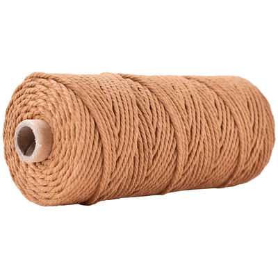 สีเขียว 3 สาย สายไนลอนบิด 3 มิลลิเมตร Macrame สายผ้าใบ