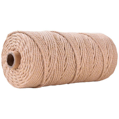 สีเขียว 3 สาย สายไนลอนบิด 3 มิลลิเมตร Macrame สายผ้าใบ