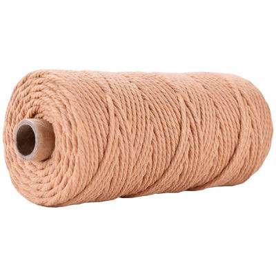 สีเขียว 3 สาย สายไนลอนบิด 3 มิลลิเมตร Macrame สายผ้าใบ