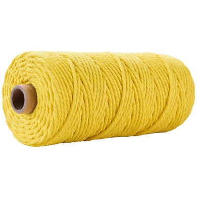 สีเขียว 3 สาย สายไนลอนบิด 3 มิลลิเมตร Macrame สายผ้าใบ