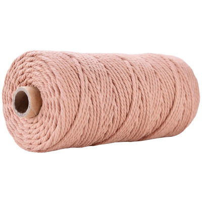 สีเขียว 3 สาย สายไนลอนบิด 3 มิลลิเมตร Macrame สายผ้าใบ