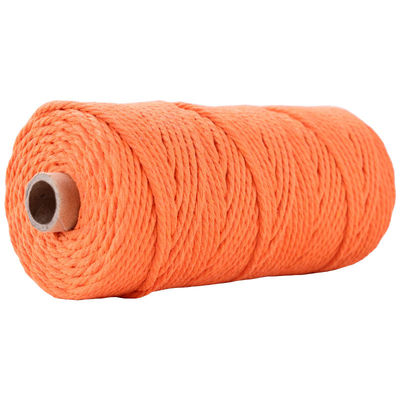 สีเขียว 3 สาย สายไนลอนบิด 3 มิลลิเมตร Macrame สายผ้าใบ
