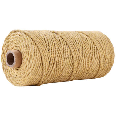 สีเขียว 3 สาย สายไนลอนบิด 3 มิลลิเมตร Macrame สายผ้าใบ