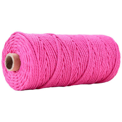 สีเขียว 3 สาย สายไนลอนบิด 3 มิลลิเมตร Macrame สายผ้าใบ
