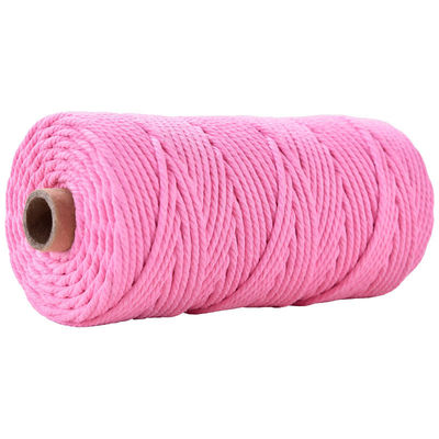 สีเขียว 3 สาย สายไนลอนบิด 3 มิลลิเมตร Macrame สายผ้าใบ