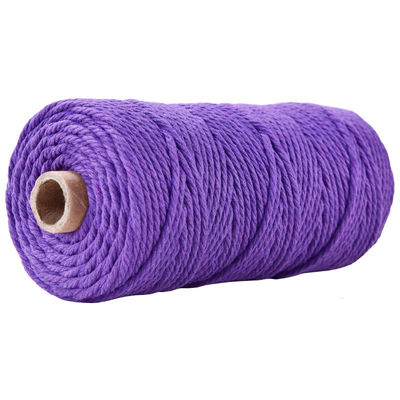สีเขียว 3 สาย สายไนลอนบิด 3 มิลลิเมตร Macrame สายผ้าใบ