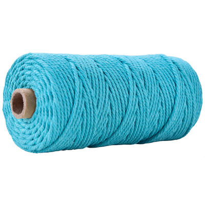 สีเขียว 3 สาย สายไนลอนบิด 3 มิลลิเมตร Macrame สายผ้าใบ