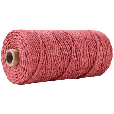 สีเขียว 3 สาย สายไนลอนบิด 3 มิลลิเมตร Macrame สายผ้าใบ