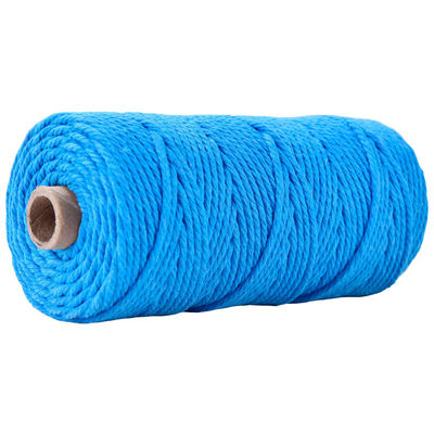 สีเขียว 3 สาย สายไนลอนบิด 3 มิลลิเมตร Macrame สายผ้าใบ