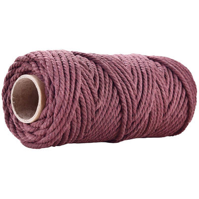 50m Dusty Pink Macrame Cord 5mm ISO9001 สายผ้าใบสีชมพู 3 สาย